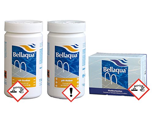Bellaqua Set Flockkartuschen + pH Senker 1,5 g + pH Heber 1 kg von Bellaqua