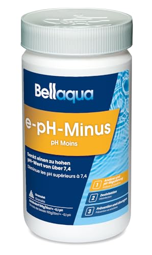 Bellaqua e-pH-Minus 1,5 kg - pH Senker - schnell & effektiv pH Wert senken, optimale pH Regulierung - einfache Dosierung - Granulat Pool pH Regulierung - Wasserpflege, Poolchemie, Poolpflege von Bellaqua