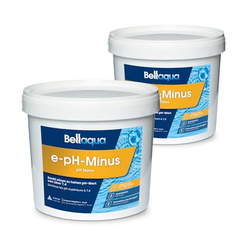 Bellaqua e-pH-Minus 2 x 6 kg - pH Senker - schnell & effektiv pH Wert senken, optimale pH Regulierung - einfache Dosierung - Granulat Pool pH Regulierung - Wasserpflege, Poolchemie, Poolpflege von Bellaqua