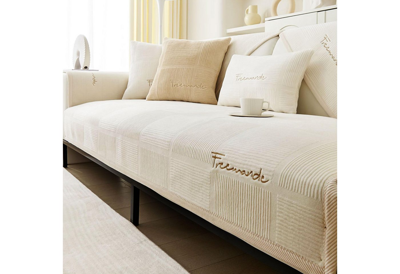 Bellaro Life Sofahusse Rutschfester Sofa-Schutz: 1-4-Sitzer, L-Form Ecksofa, Haustiergeeignet von Bellaro Life