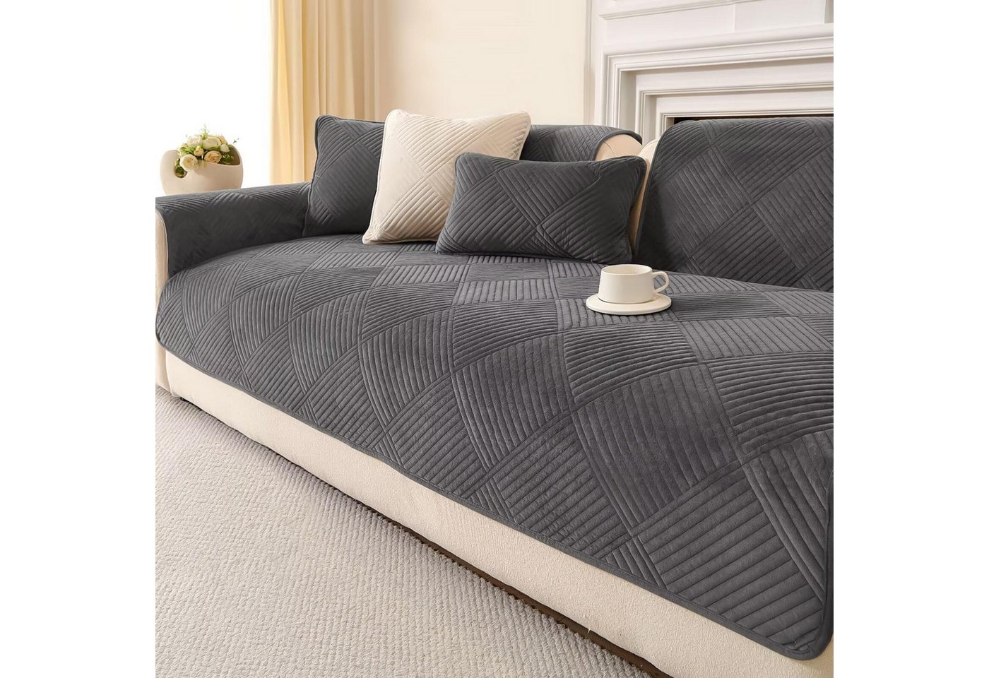 Bellaro Life Sofaschoner Hund Katze Sofaschutzdecke: 1-4-Sitzer Ecksofa,Sofa Überwurf, Kurzflor von Bellaro Life