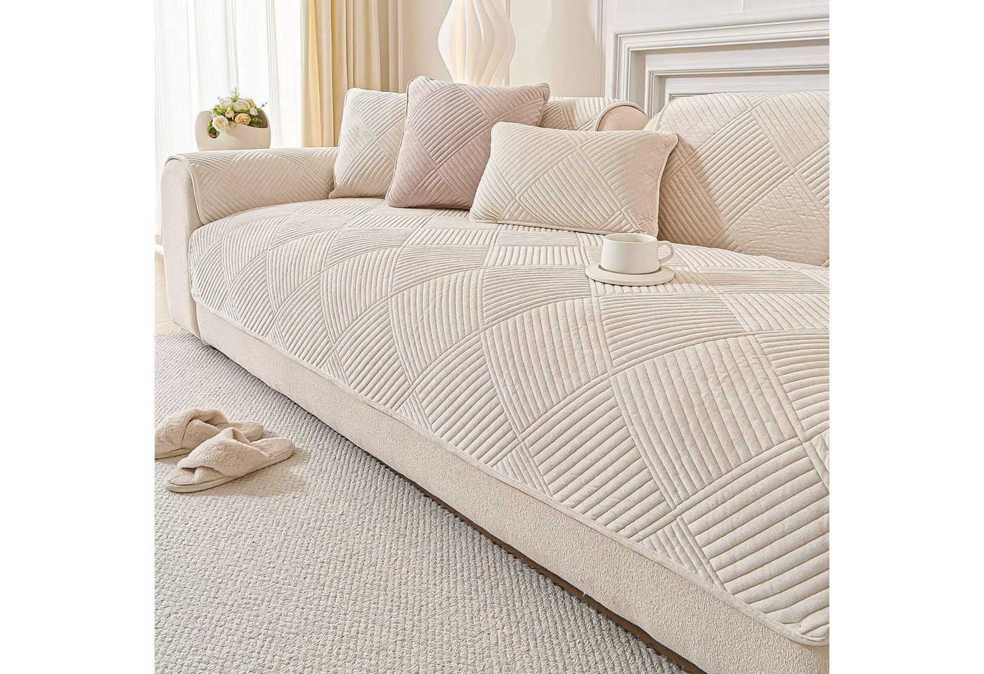 Bellaro Life Sofaschoner Hund Katze Sofaschutzdecke: 1-4-Sitzer Ecksofa,Sofa Überwurf, Kurzflor von Bellaro Life