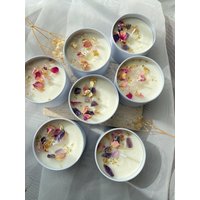 Edelstein Kerze - Personalisiert Muttertag Geschenk Amethyst Und Rosenquarz Vegane Aus Sojawachs Idee von BellasAtelier
