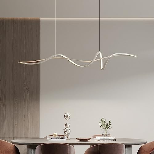 Bellastein LED Hängeleuchte Esszimmer Pendellampe kreativ modern Kronleuchter minimalistisch und atmosphärisch Bar- und Esszimmer Hängeleuchte minimalistische Pendelleuchte (weiß, 160cm) von Bellastein