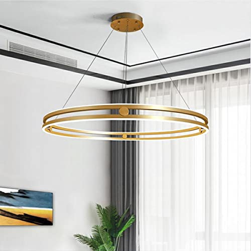 Bellastein LED Pendelleuchte Esszimmer Metall ring Kronleuchter Höhenverstellbar Wohnzimmerlamp Dimmbar mit Fernbedienung Hängeleuchte Esstisch Pendellampe Acryl Hängelampe Küchen (Gold, L80cm/100W) Bellastein LED Pendelleuchte Esszimmer Metall ring Kronleuchter Höhenverstellbar Wohnzimmerlamp Dimmbar mit Fernbedienung Hängeleuchte Esstisch Pendellampe Acryl Hängelampe Küchen (Gold, L80cm/100W) von Bellastein