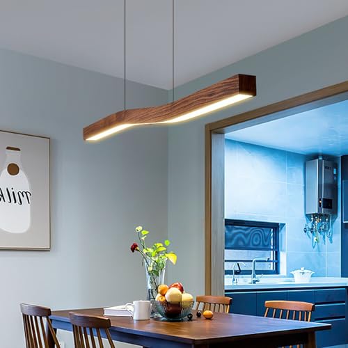 Bellastein LED Pendelleuchte esstisch Holz Esszimmerlampe Dimmbar Hängeleuchte Esstischlampe hängend, Moderne Hängelampe mit Fernbedienung höhenverstellbar Holzlampe für Esszimmer Küche Büro (150cm) Bellastein LED Pendelleuchte esstisch Holz Esszimmerlampe Dimmbar Hängeleuchte Esstischlampe hängend, Moderne Hängelampe mit Fernbedienung höhenverstellbar Holzlampe für Esszimmer Küche Büro (150cm) von Bellastein