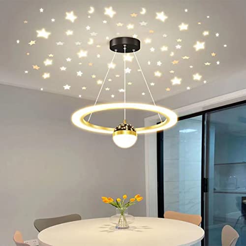 Bellastein Moderne Gold Kronleuchter, Dimmbare LED Pendelleuchte mit, höhenverstellbare Deckenleuchte, Esstisch, Esszimmer, Schreibtisch, Schlafzimmer (gold, 40cm) von Bellastein