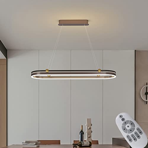 Dimmbar LED Pendelleuchte Hängeleuchten mit Fernbedienung 3 Lichtfarbe, Höhenverstellbar, Memoryfuktion Deckenleuchte, Ringe Deckenleuchte Esszimmerlampe Küchenlampe Bürolampe (Kaffee+Gold, L80cm) Dimmbar LED Pendelleuchte Hängeleuchten mit Fernbedienung 3 Lichtfarbe, Höhenverstellbar, Memoryfuktion Deckenleuchte, Ringe Deckenleuchte Esszimmerlampe Küchenlampe Bürolampe (Kaffee+Gold, L80cm) von Bellastein