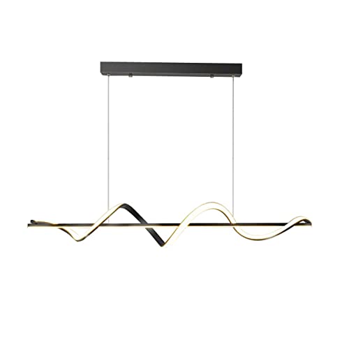 LED Hängelampe Dimmbare Pendelleuchte Esstisch Pendellampe, Modernes Spirale Design Esstischlampe Höhenverstellbar Hängeleuchte mit Fernbedienung Hängelampe für Esszimmer Küche Büro (Schwarz, 120cm) LED Hängelampe Dimmbare Pendelleuchte Esstisch Pendellampe, Modernes Spirale Design Esstischlampe Höhenverstellbar Hängeleuchte mit Fernbedienung Hängelampe für Esszimmer Küche Büro (Schwarz, 120cm) von Bellastein