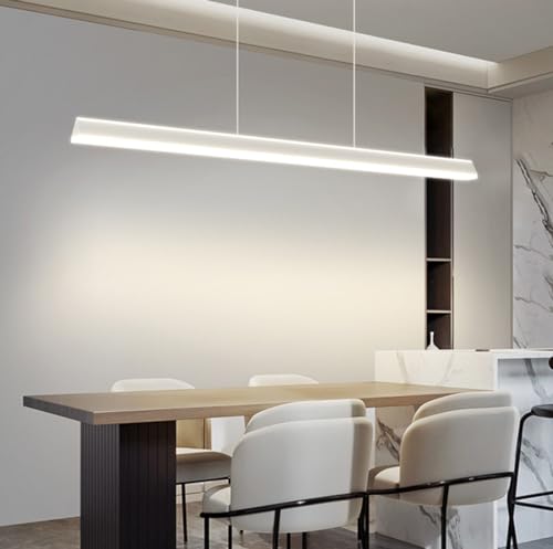 LED Hängeleuchte Büro pendellampe moderne Pendelleuchte minimalistische auf und ab beleuchtete Bar Theke Leuchte (weiß, 120cm) von Bellastein