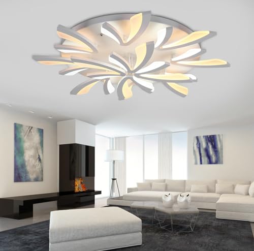 LED lampe wohnzimmer Löwenzahn LED Deckenleuchte Acryl V-förmiges Wohnzimmer Schlafzimmer personalisierte und kreative Form led-lampen (12-Köpfe) von Bellastein