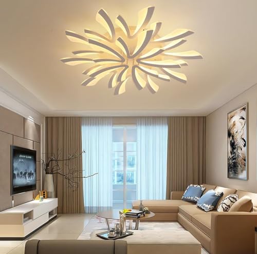 LED lampe wohnzimmer Löwenzahn LED Deckenleuchte Acryl V-förmiges Wohnzimmer Schlafzimmer personalisierte und kreative Form led-lampen (15-Köpfe) von Bellastein