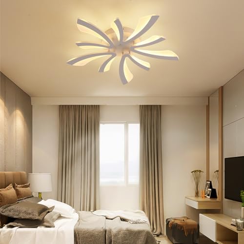 LED lampe wohnzimmer Löwenzahn LED Deckenleuchte Acryl V-förmiges Wohnzimmer Schlafzimmer personalisierte und kreative Form led-lampen (5-Köpfe) von Bellastein