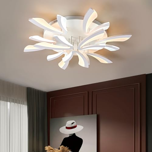 LED lampe wohnzimmer Löwenzahn LED Deckenleuchte Acryl V-förmiges Wohnzimmer Schlafzimmer personalisierte und kreative Form led-lampen (9-Köpfe) von Bellastein