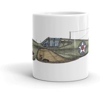 Bellavanceink Kaffeetasse Mit Einem P40 Warhawk Flying Tigers Stift & Tintenskizze Aquarell von BellavanceInk