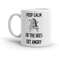 Bellavanceink Keep Calm Or The Bees Get Angry Beekeeping Kaffeebecher von BellavanceInk