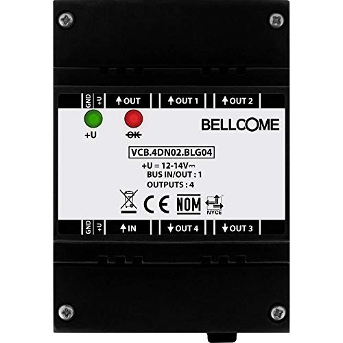 Bellcome VCB.4DN02.BLG04 Video-Tuersprechanlage Kabelgebunden Verteilerbox Schwarz von Bellcome
