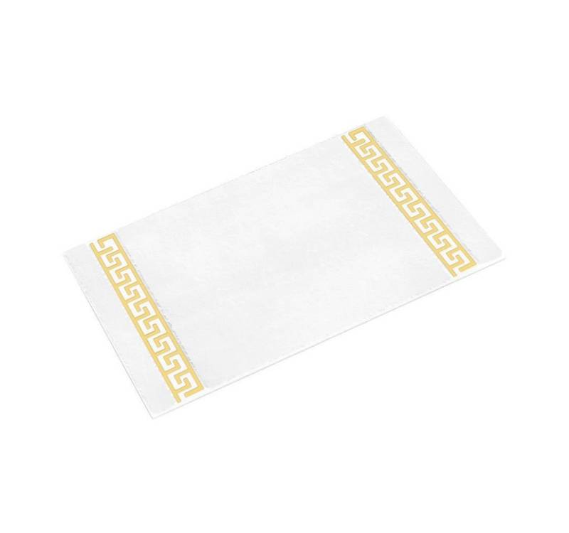 Belle Arti Badematte Badematte Badvorleger Duschmatte Badezimmerteppich Mäander rutschfest, rutschhemmend beschichtet, mit Noppen an der Unterseite, eingestickt, antirutsch, fußbodenheizunggeeignet, schnelltrocknend, weich, antiallergisch, Baumwolle, Badteppich Badgarnitur in schwarz weiss beige gold saugstark von Belle Arti