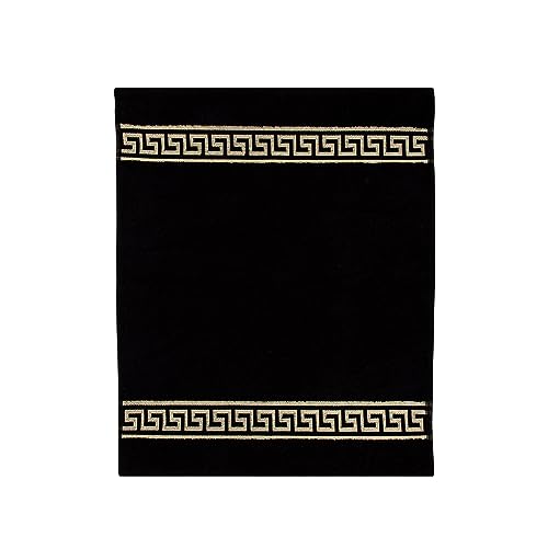 Badematte Badezimmerteppich Badteppich Duschmatte Badvorleger Duschvorleger griechisches Mäander Muster in schwarz gold mit Noppen - 100% Baumwolle rutschfest waschbar Fussbodenheizung - 50x60 cm Badematte Badezimmerteppich Badteppich Duschmatte Badvorleger Duschvorleger griechisches Mäander Muster in schwarz gold mit Noppen - 100% Baumwolle rutschfest waschbar Fussbodenheizung - 50x60 cm von Belle Arti