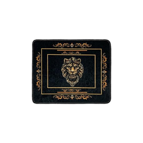 Belle Arti Badezimmerteppich Badematte Duschmatte Badvorleger Duschvorleger Löwe Motiv in schwarz Gold - rutschfest waschbar Fussbodenheizung geeignet flauschig - 50 x 60 cm, Design1: Löwe Belle Arti Badezimmerteppich Badematte Duschmatte Badvorleger Duschvorleger Löwe Motiv in schwarz Gold - rutschfest waschbar Fussbodenheizung geeignet flauschig - 50 x 60 cm, Design1: Löwe von Belle Arti