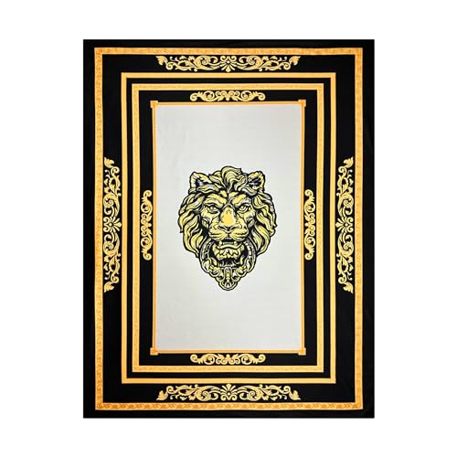 Belle Arti Kuscheldecke Fleecedecke Wohndecke Tagesdecke Sherpa Fleece Decke Sofa Couch mit Löwen Motiv in schwarz Gold - 150x200cm - flauschig und kuschelweich Belle Arti Kuscheldecke Fleecedecke Wohndecke Tagesdecke Sherpa Fleece Decke Sofa Couch mit Löwen Motiv in schwarz Gold - 150x200cm - flauschig und kuschelweich von Belle Arti