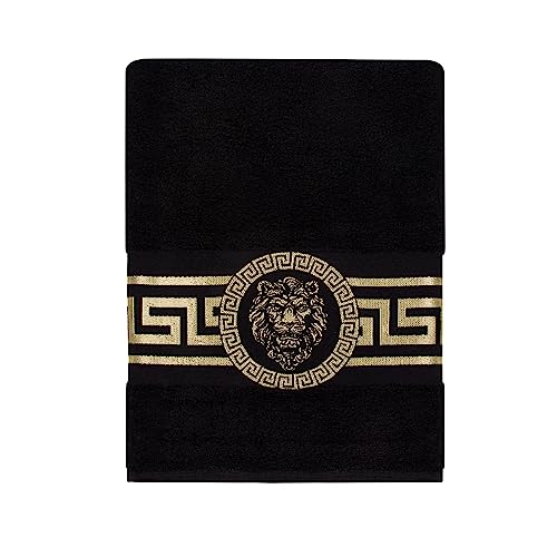 Belle Arti Premium Mäander Löwen & Amphore Handtücher Duschtücher Gästetücher Saunatücher Flauschige Frottee Baumwolle in verschiedenen Größen in Weiss und schwarz (2er Set - 100 x 150 cm, schwarz) Belle Arti Premium Mäander Löwen & Amphore Handtücher Duschtücher Gästetücher Saunatücher Flauschige Frottee Baumwolle in verschiedenen Größen in Weiss und schwarz (2er Set - 100 x 150 cm, schwarz) von Belle Arti