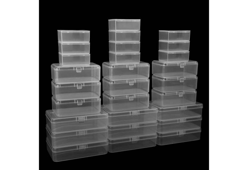Belle Vous Aufbewahrungsbox Stapelbare Kunststoffboxen mit Deckel Set (28 Stück) (28 St) von Belle Vous