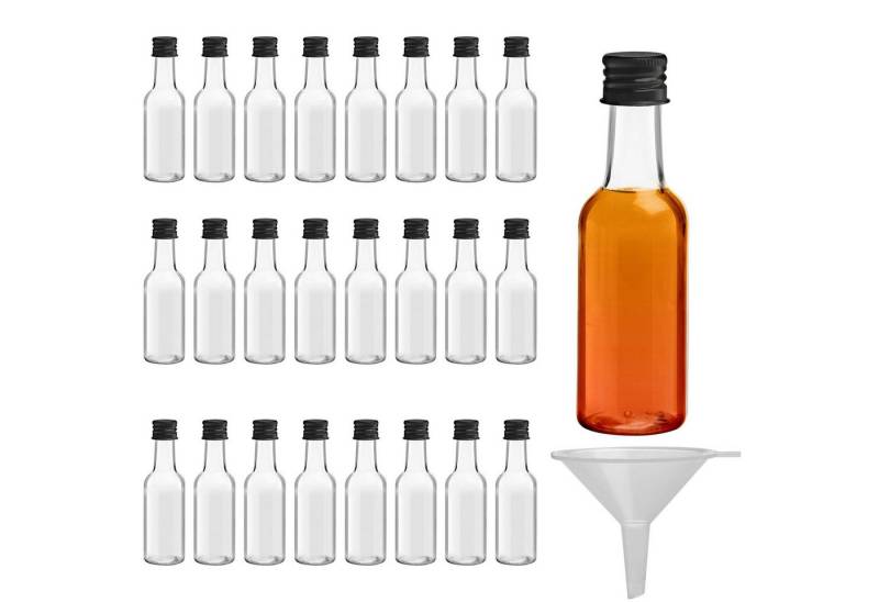 Belle Vous Aufbewahrungsdose 24 Stk. 50ml Mini-Fläschchen, wiederverwendbar, schwarz (24 St) von Belle Vous