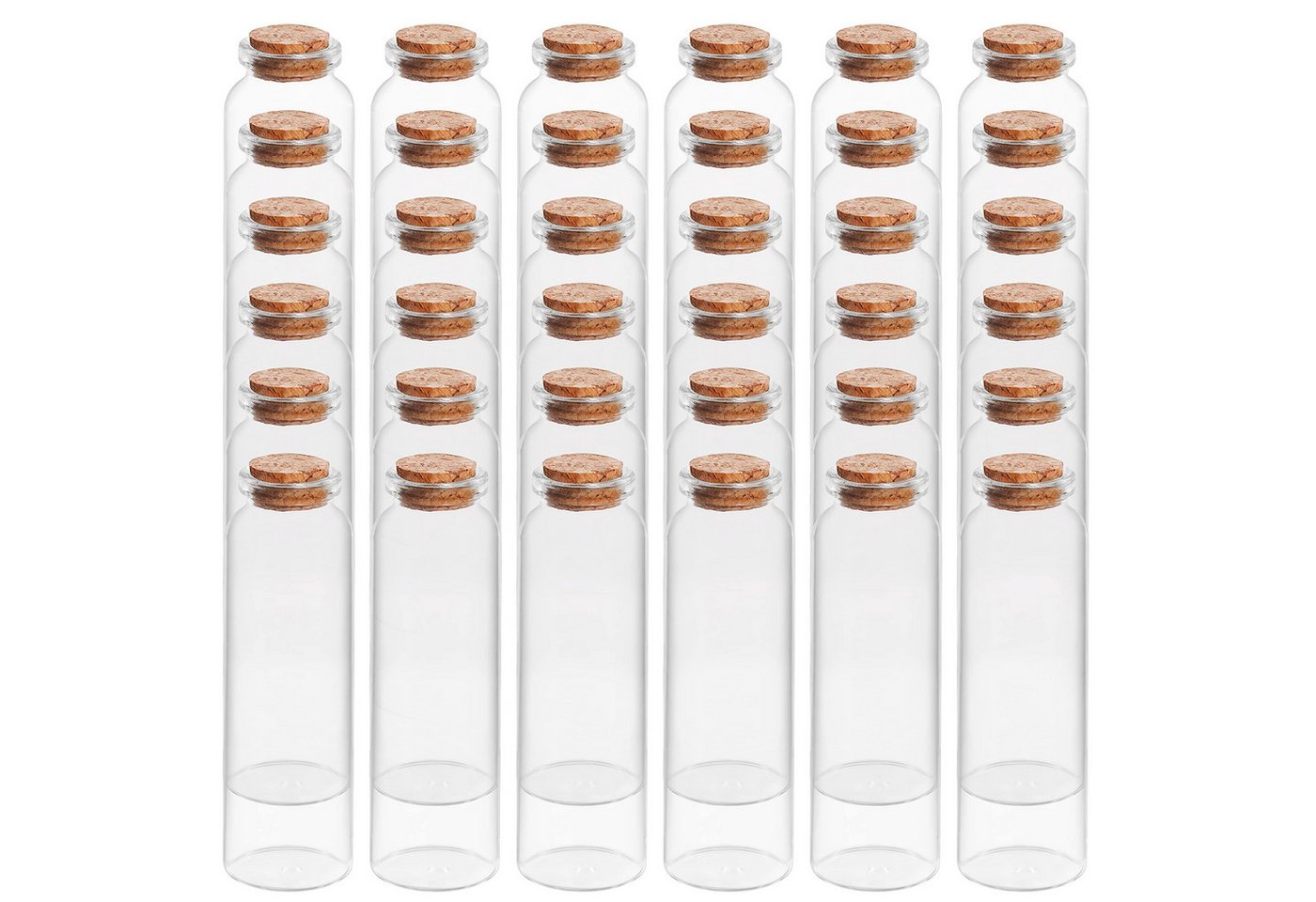 Belle Vous Aufbewahrungsdose Small Glass Bottles with Cork - 36 Pack, 50ml (36 St) von Belle Vous