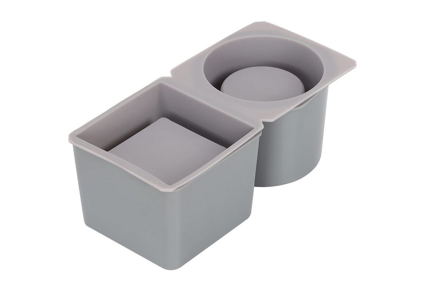Belle Vous Bastelnaturmaterial 2er Set Beton-Blumentopf Silikonformen - Quadrat & Rund, (1-tlg) von Belle Vous