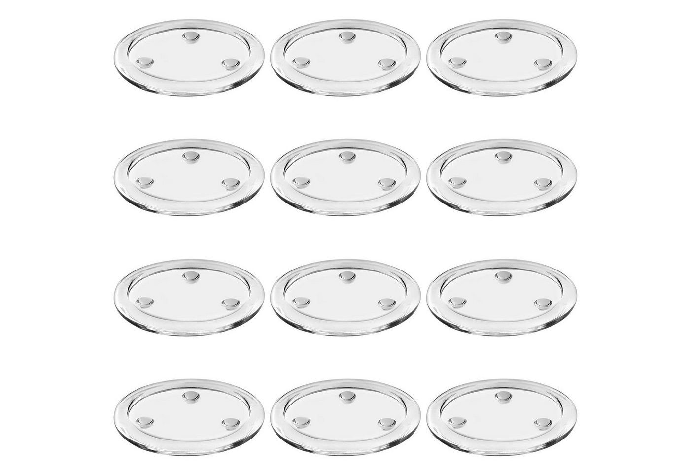 Belle Vous Becheruntersetzer Klare Untersetzer für Kerzengläser (12 Stück), 1-tlg., Coasters for Candle Jars (12 pcs) von Belle Vous