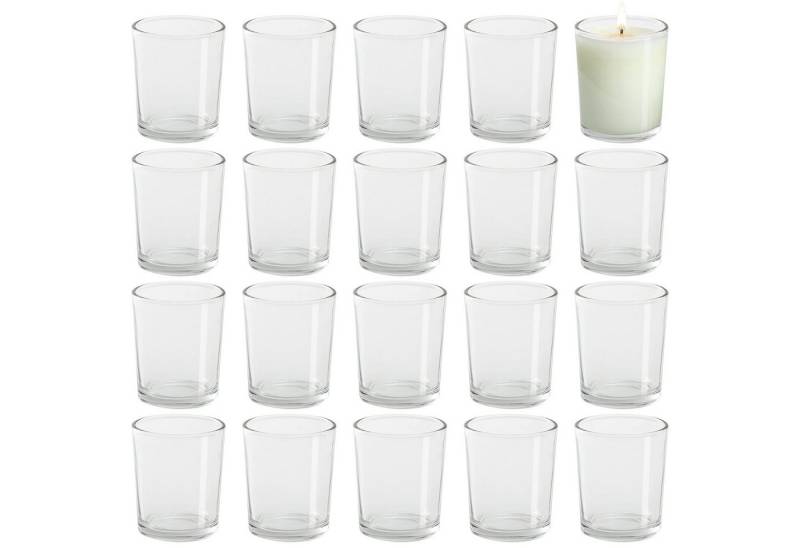 Belle Vous Becheruntersetzer Transparenter Glas Teelichthalter Set (72 Stück), 72-tlg. von Belle Vous