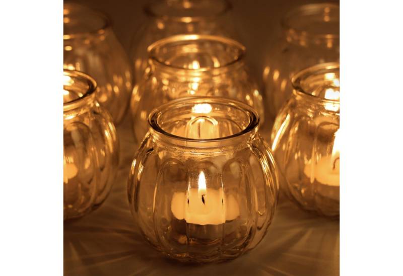 Belle Vous Becheruntersetzer Vintage Glas Windlicht-Set - 12er Pack Teelichtgläser, 12-tlg. von Belle Vous