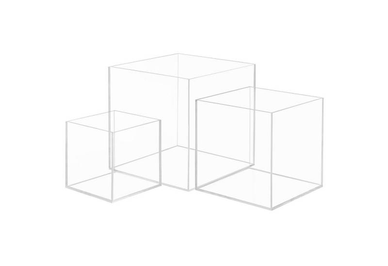 Belle Vous Dekoobjekt Acryl Vitrine (3er Pack) - transparenter Schaukasten (3 St) von Belle Vous