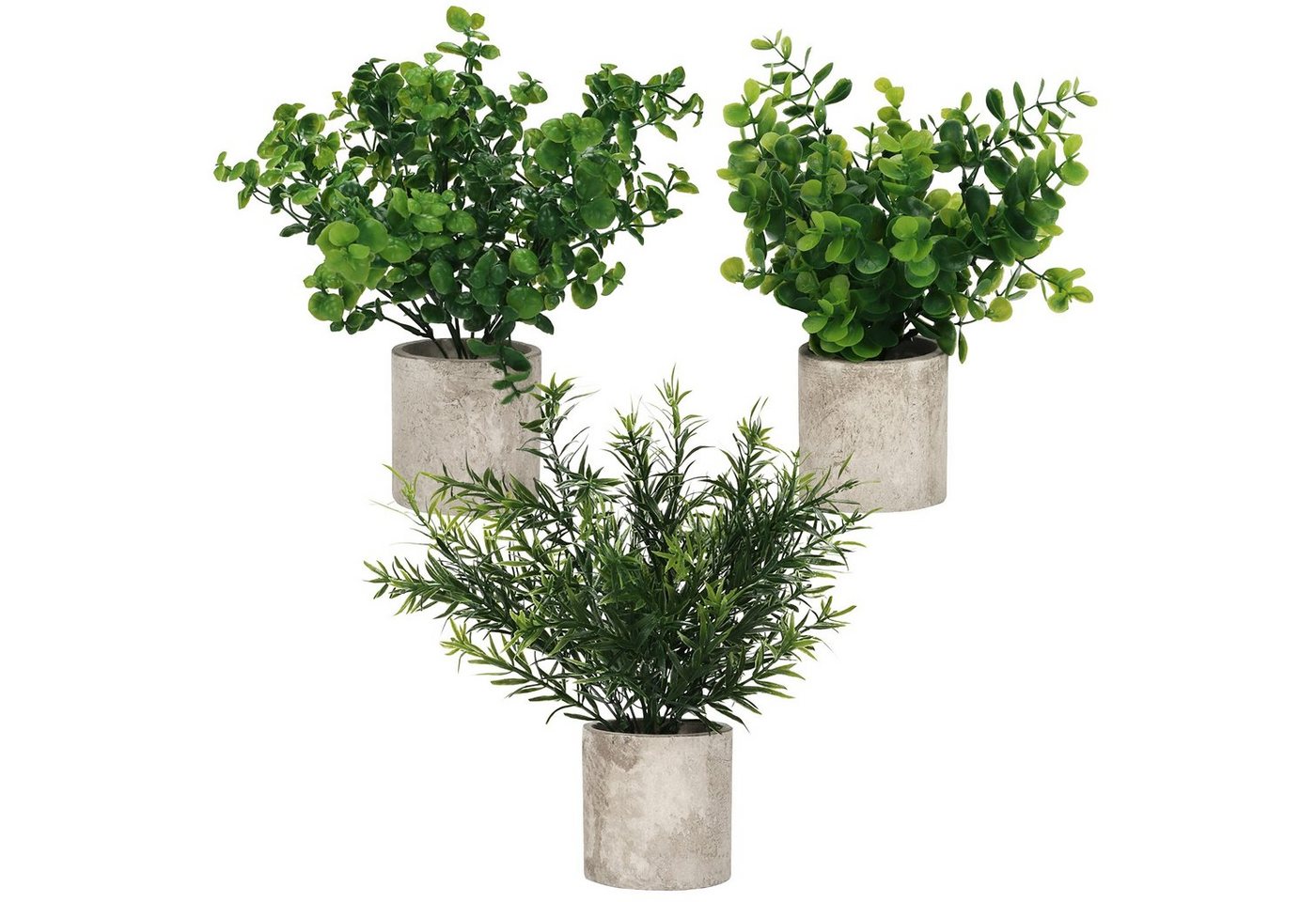 Belle Vous Dekoobjekt Artificial Eucalyptus Plants (3 pcs) - Home & Office Decor, Artificial Eucalyptus Plants (3 pcs) von Belle Vous