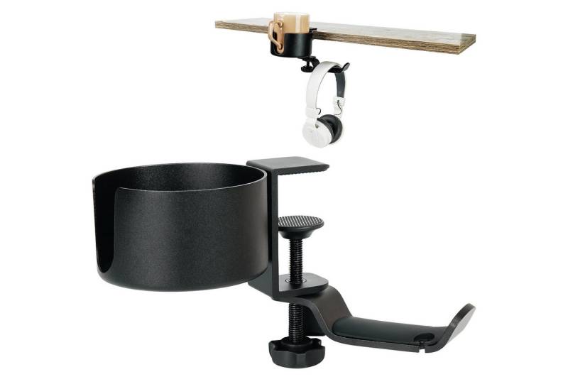 Belle Vous Dekoobjekt Belle Vous 2-in-1 Headset Halterung & Getränkehalter Tisch Set - (1 St) von Belle Vous