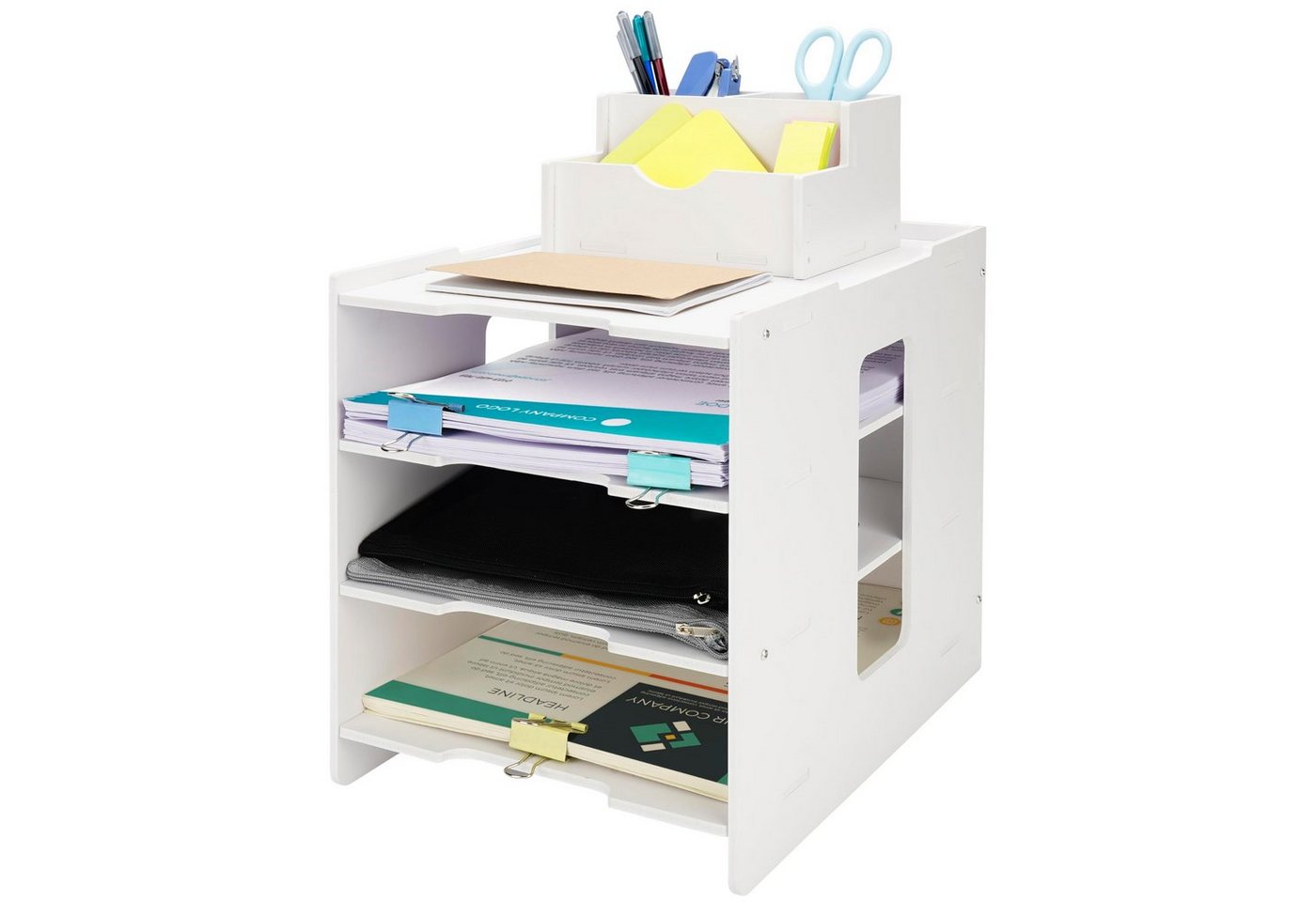 Belle Vous Dekoobjekt BELLE VOUS 4-stufiger Briefablage Organizer - 4-Tier Dokumentenablage von Belle Vous