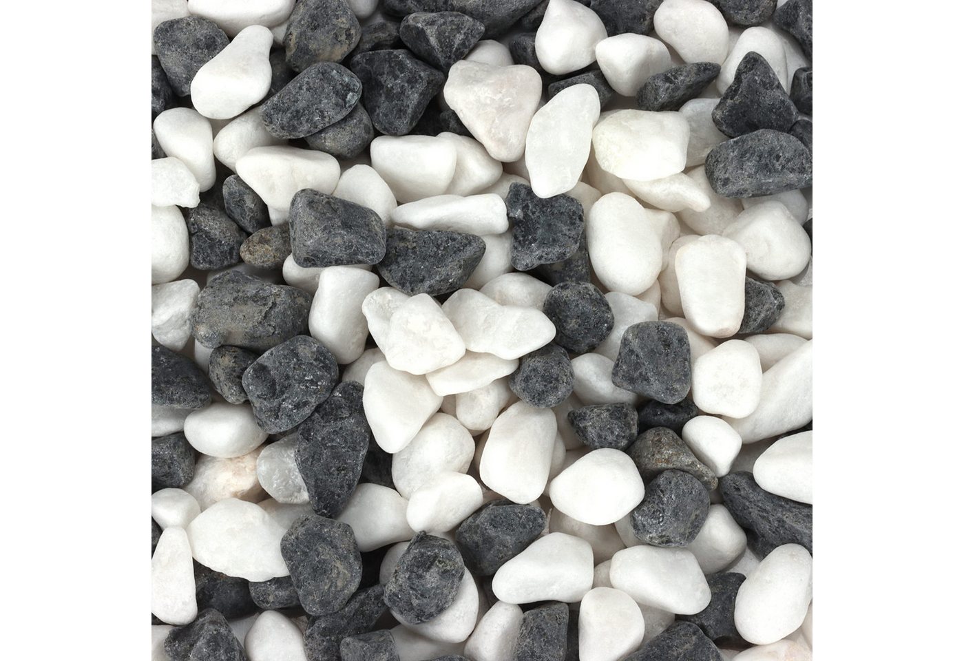 Belle Vous Dekoobjekt Dekosteine Kieselsteine Naturweiß Grau 3,6 kg Sack (1 St) von Belle Vous