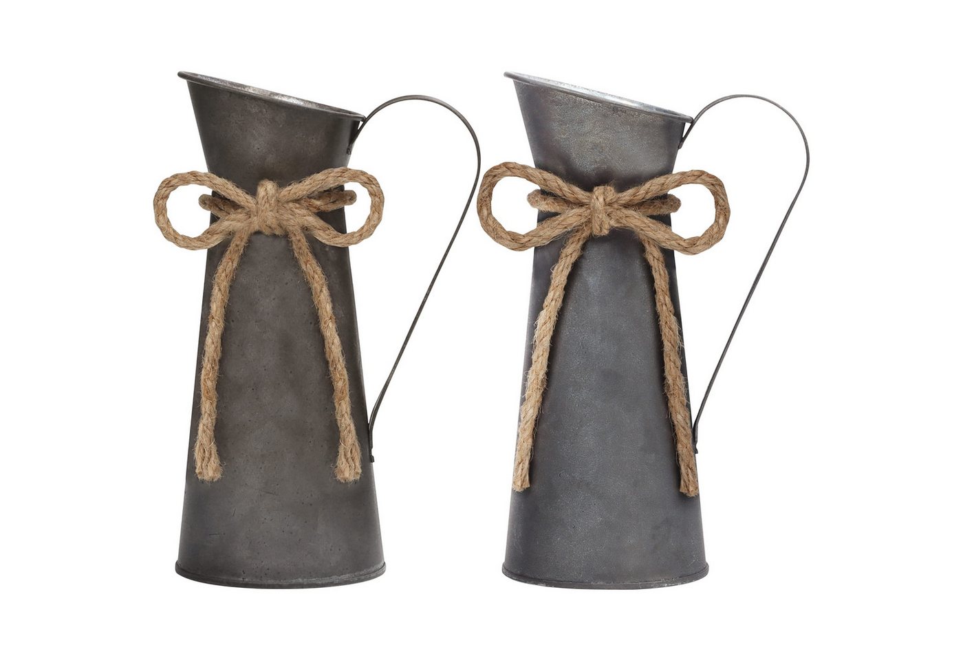 Belle Vous Dekovase Metall Milchkannen Set (2 Stück) - Dekorative Vasen, Rustikale Metall Milchkannen (2 Stück) - Deko Vase von Belle Vous
