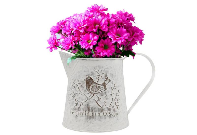 Belle Vous Dekovase Vintage Metal Vase 13 cm - Home Decor, Vintage Metallvase Blumentopf 13 cm Landhausstil von Belle Vous
