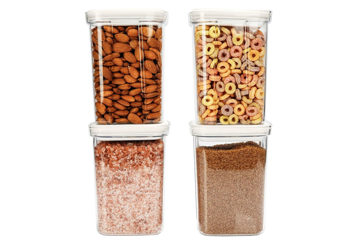 Belle Vous Frischhaltedose Belle Vous 4er Pack luftdichte Vorratsdosen mit Deckel - 1300 ml, Kunststoff, (4-tlg) von Belle Vous