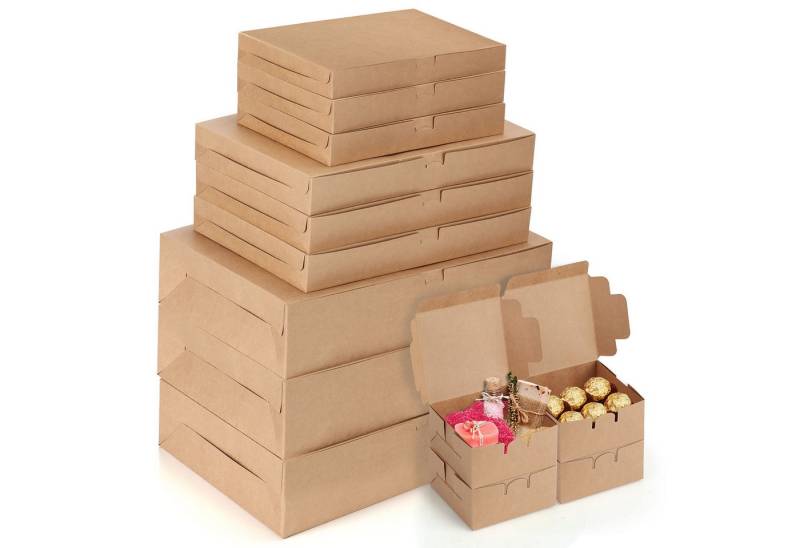 Belle Vous Geschenkbox 13 Karton Geschenkboxen Set - Braun - 4 verschiedene Größen (13 St) von Belle Vous