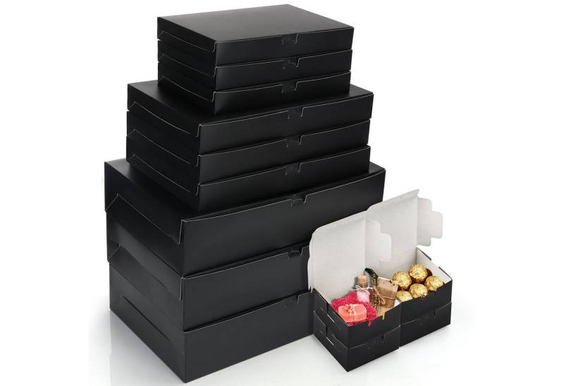 Belle Vous Geschenkbox 13 Schwarze Karton Geschenkboxen Set (13 St) von Belle Vous