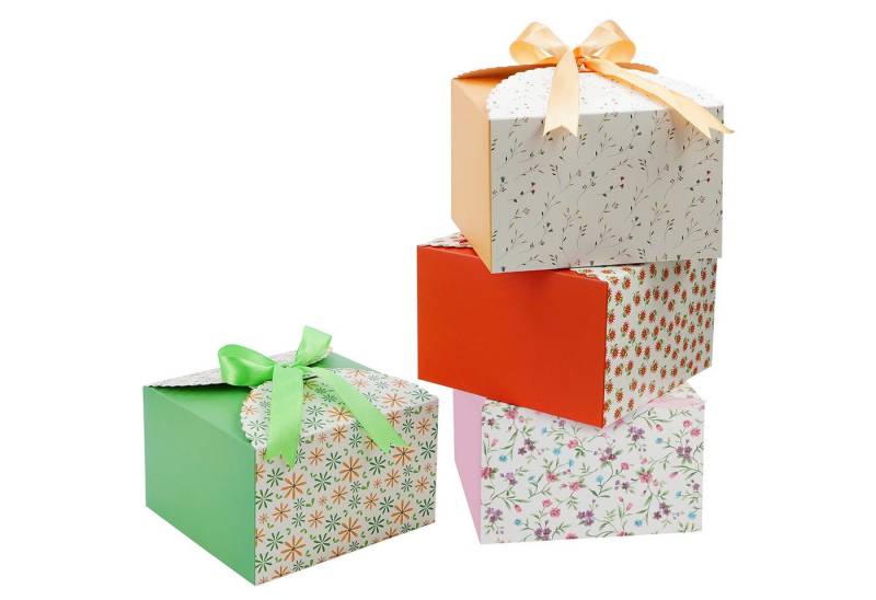 Belle Vous Geschenkbox Paper Gift Boxes with Ribbon (20 pcs) - 14.7 x 14.7 x 9.4 cm (20 St) von Belle Vous