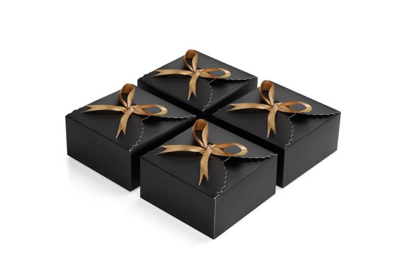 Belle Vous Geschenkbox Schwarzer Quadratischer Kraft Geschenkkarton - 50 Stück - 12x12x6 cm (50 St) von Belle Vous