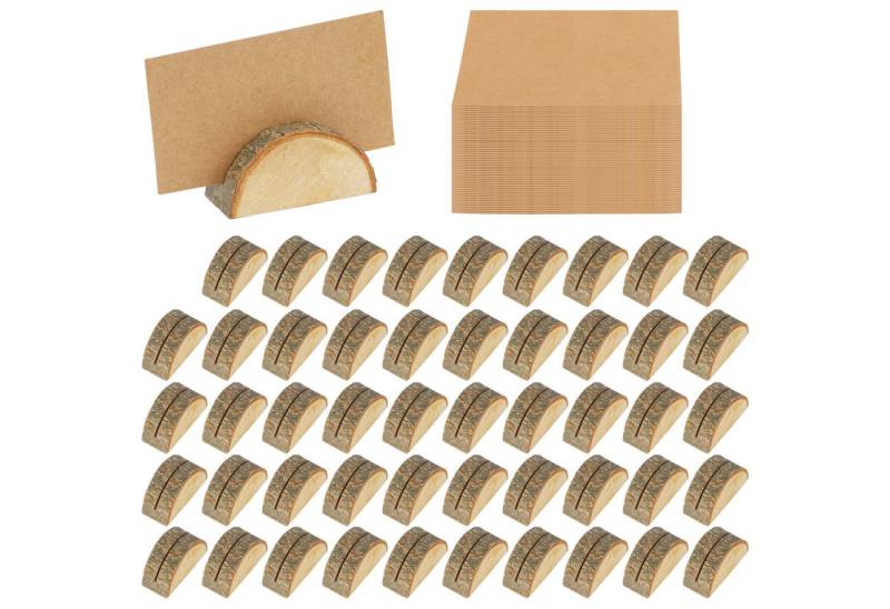 Belle Vous Kantholz Belle Vous 50er Pack Holz Kartenhalter - rustikales Tischkartenhalter, (50-tlg) von Belle Vous