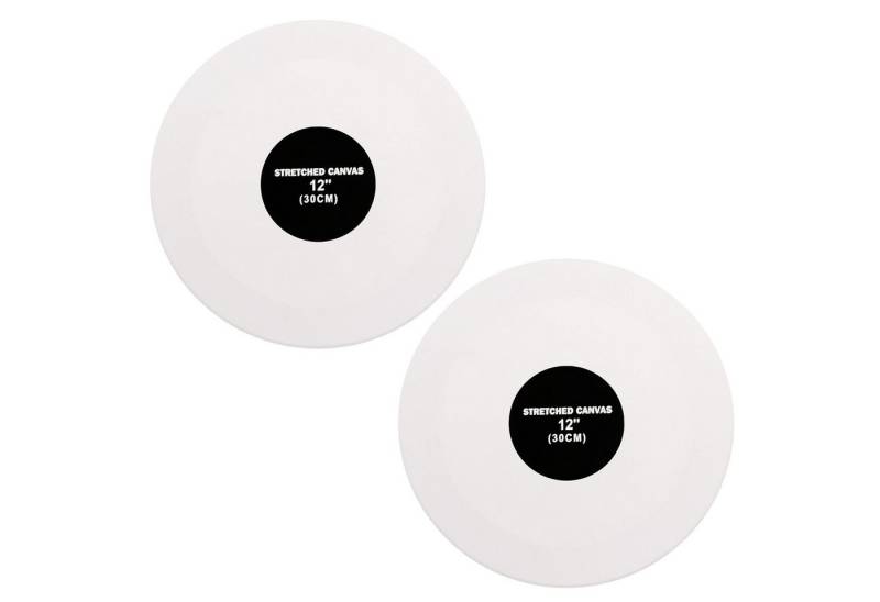 Belle Vous Leinwand 2er Set Runde Leinwand 30 cm - Hochwertige Bespannte Leinwand Rahmen von Belle Vous