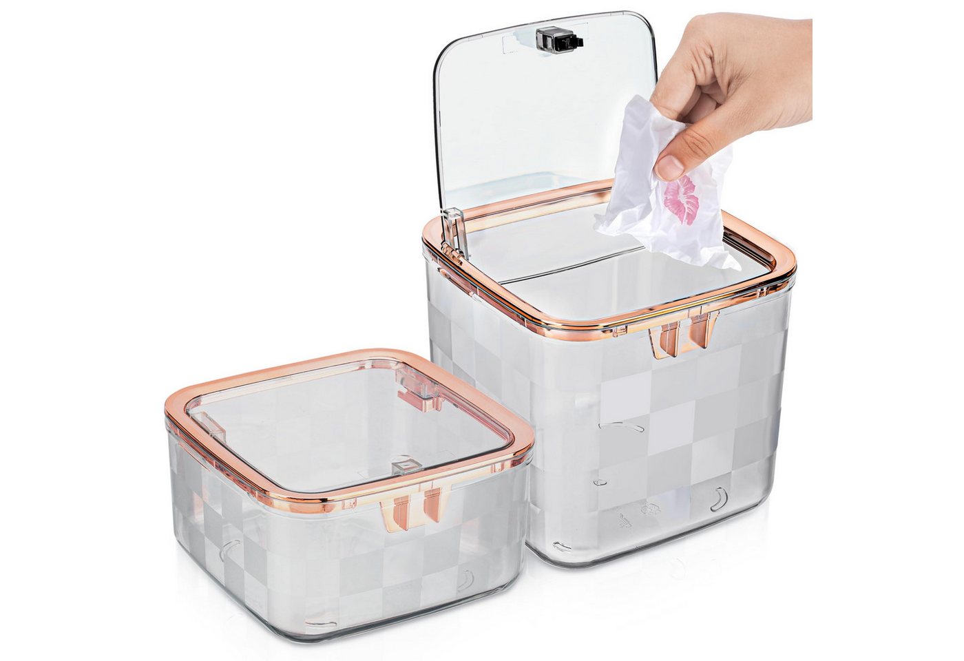 Belle Vous Mülleimer BELLE VOUS 2er Set Kleiner Abfalleimer mit Deckel - Belle Vous Mülleimer BELLE VOUS 2er Set Kleiner Abfalleimer mit Deckel - von Belle Vous