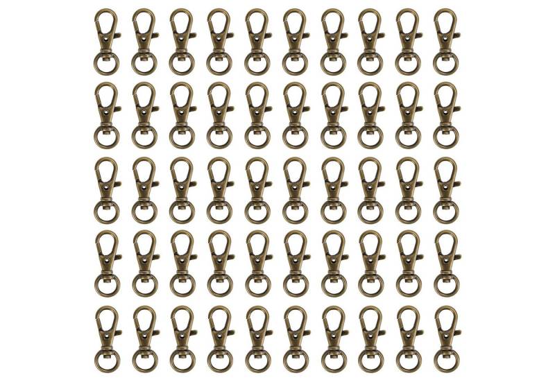 Belle Vous Rundstahlkette 50er Pack Bronze Mini Karabiner - 33mm lang, Metall, (50-St) von Belle Vous