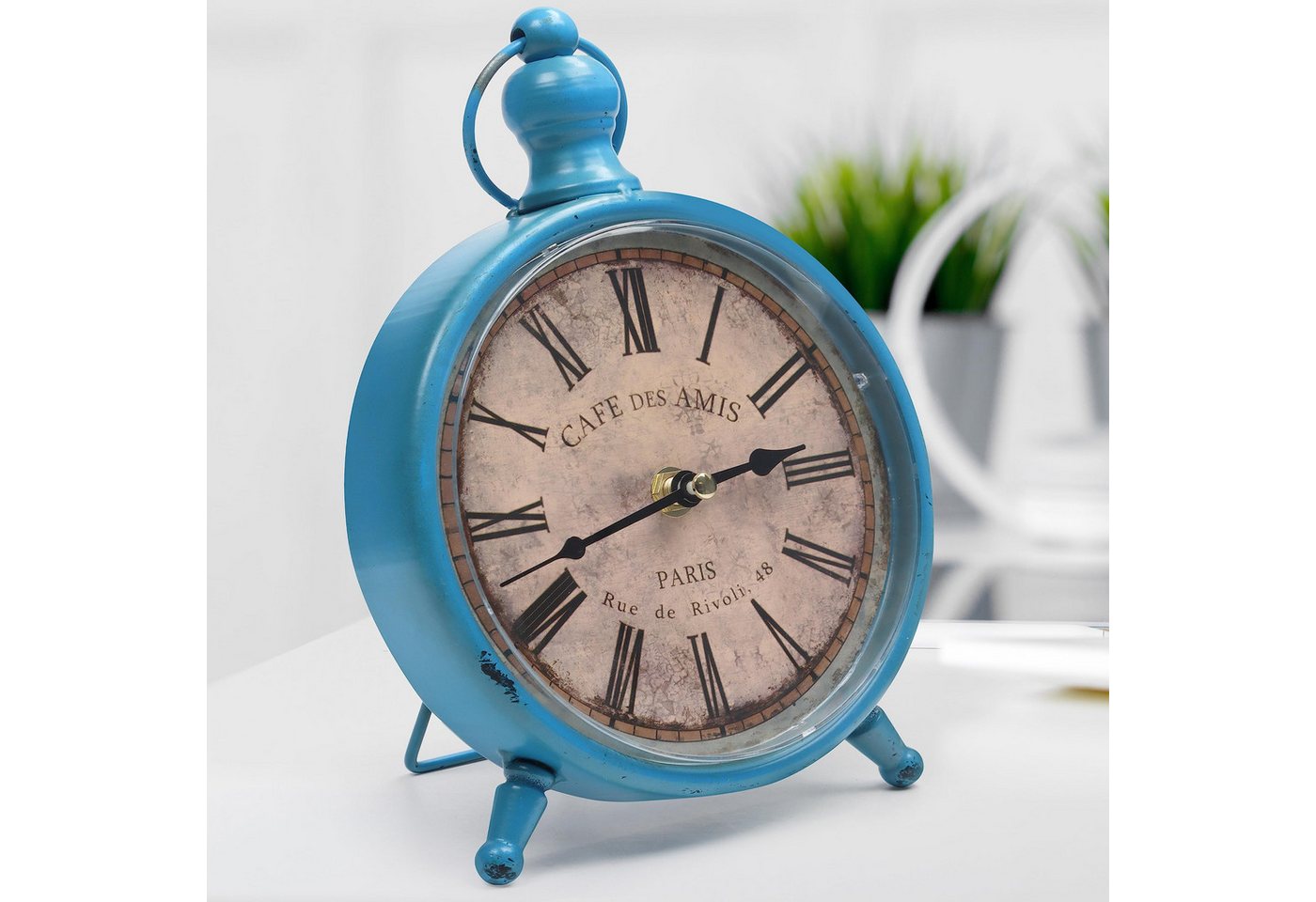 Belle Vous Tischuhr Französischer Landhausstil Wecker - Vintage Tischuhr, 23 x 15cm Vintage French Country Style Table Clock - Retro Alarm, 23 x 15cm von Belle Vous